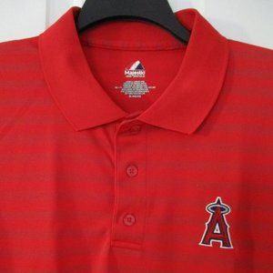 Majestic MLB California Angels Baseball Mens S/S Polo Shirt - Size XL